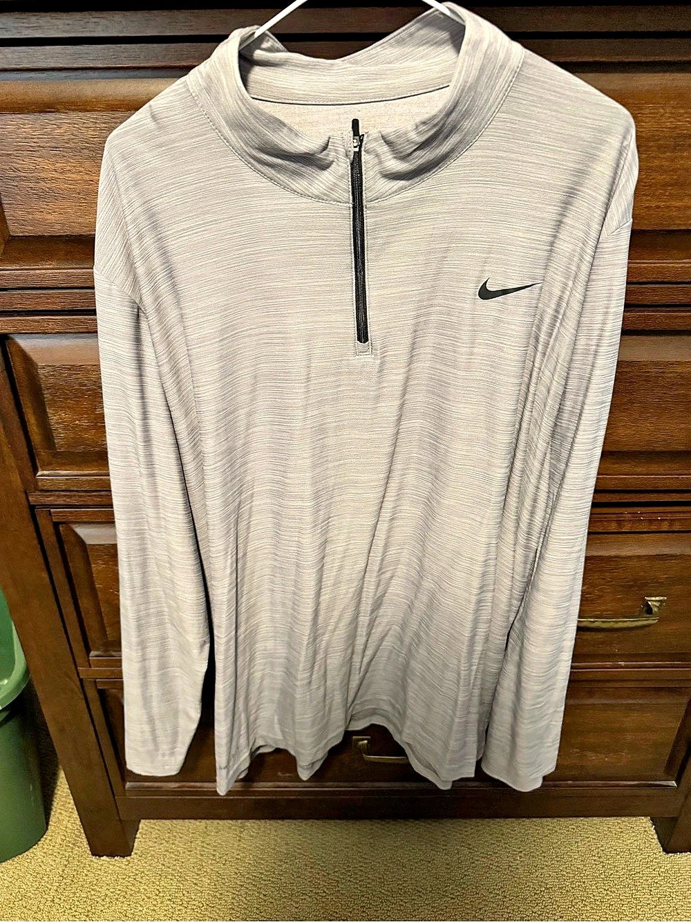 Nike Dri-FIT Long Sleeve Quarter-Zip Gray XXL Like New
